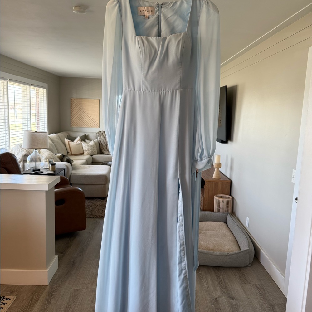 Azazie size C sky blue